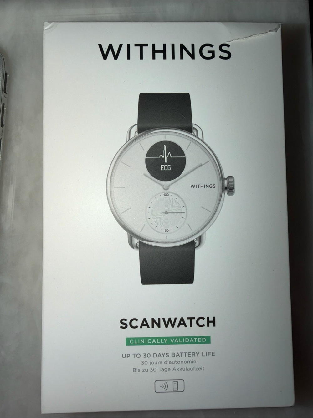 Never Worn | Withings ScanWatch Hybrid Smartwatch — Black Strap